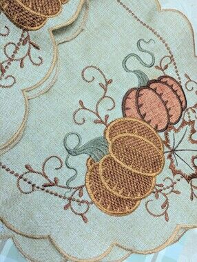 NWOT Autumn Embroidered Table Runner